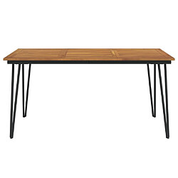 Avis Maison Chic Table de jardin | Table d'extérieur avec pieds épingle à cheveux 160x80x75 acacia -GKD89874