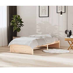 vidaXL Cadre de lit sans matelas bois massif 90x200 cm