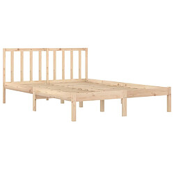 Acheter Maison Chic Lit adulte - Lit simple Cadre de lit,Structure du lit Contemporain Bois de pin massif 200x200 cm -MN12377