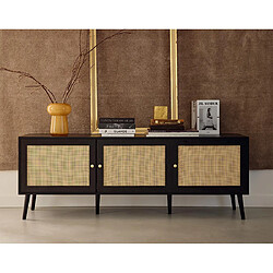 Bestmobilier Goto - meuble tv - noir - 167 cm