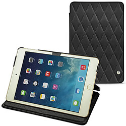 Housse cuir Apple iPad mini 5 - Rabat horizontal - Noir - Couture ( Nappa - Black ) - NOREVE