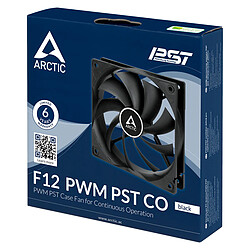 ARCTIC F12 PWM PST CO - Ventilateur boîtier 120mm, contrôle PWM et câble PST, noir pas cher