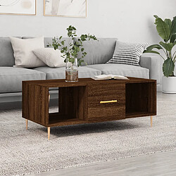 vidaXL Table basse chêne marron 102x50x40 cm bois d'ingénierie