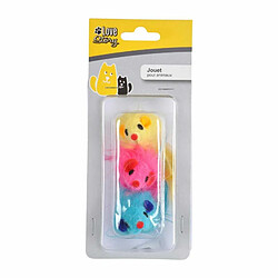 Paris Prix Lot de 3 Jouets pour Chat Souris 6cm Multicolore