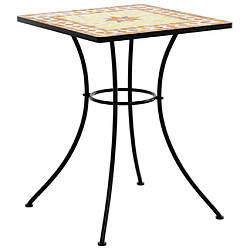 vidaXL Table de bistro mosaïque terre cuite 60x60x74 cm céramique