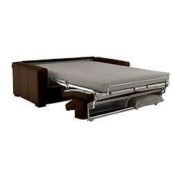 Avis Inside 75 Canapé EXPRESS SIDNEY DELUXE 140 cm cuir vachette marron matelas 16 cm