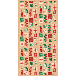 Alter Chemin de cuisine, 100% Made in Italy, Tapis antitache avec impression numérique, Tapis antidérapant et lavable, Modèle de Noël - Alvaro, cm 100x52