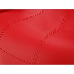 Vente-Unique Fauteuil main pivotant CATCHY en simili - Rouge pas cher