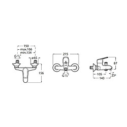 Mitigeur bain douche mural ADELE Roca A5A0A87C00