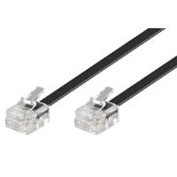 Disney ModularCable RJ11 6P/4C 6m Black 1-4, 2-3, 3-2, 4-1