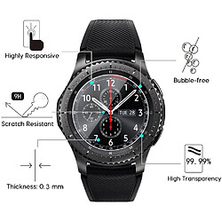 (Lot de 5) Gear S3 Protecteur d'écran en verre trempé, Akwox [0,3 mm 2,5D haute définition 9H] Film de protection d'écran transparent de qualité supérieure pour Samsung Gear S3 Frontier/Classic Smart Watch 1,3"