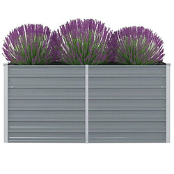 Maison Chic Jardinière,Bac à fleurs - pot de fleur 160 x 80 x 77 cm Gris Acier galvanisé -GKD31307