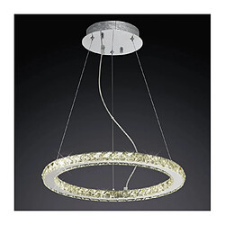 Luminaire Center Suspension Galaxy rond Small 27W LED 4000K chrome poli/cristal