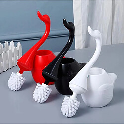 Acheter Universal Creative Swan Shape Toilet Brush And Holder Set To Clean Bathroom color red