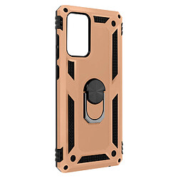 Avizar Coque Samsung Galaxy A72 Antichoc Bi-matière Bague Support Vidéo Rose gold