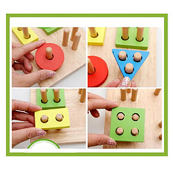 Avis Blocs De Construction En Bois Puzzle Montessori Jouets éducatifs 4 Piliers