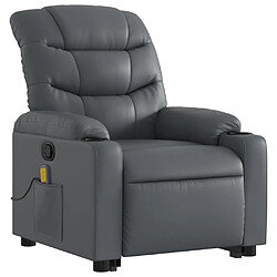 Avis Maison Chic Fauteuil Relax pour salon, Fauteuil inclinable de massage Gris Similicuir -GKD79238