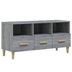 Maison Chic Meuble TV scandinave gris - Banc TV pour salon Sonoma 102x36x50 cm Bois d'ingénierie -MN78056