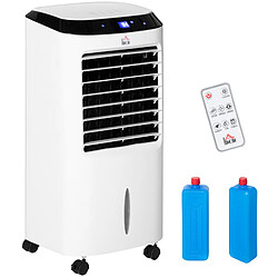 Refroidisseur d'Air Portatif HOMCOM, ventilateur de Refroidissement à Glace Anionique Évaporatif