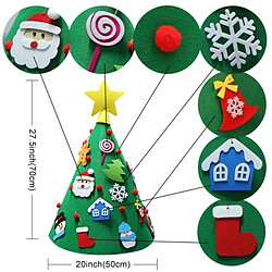 Wewoo 3D DIY Feutre Bambin Arbre De Noël Nouvel An Enfants Cadeaux Jouets Artificielle Décoration Suspendus Ornements