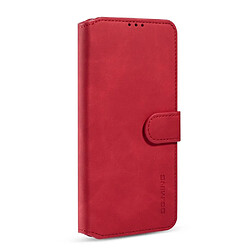 Etui en PU style rétro avec support rouge pour votre OnePlus 8 Pro