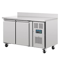 Table réfrigérée positive 2 portes - Inox 282 L avec dosseret - Polar