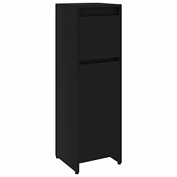 Maison Chic Armoire de salle de bain,Meuble de rangement,Meuble haut Noir 30x30x95 cm Aggloméré -GKD900282