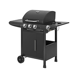 Avis Habitat Et Jardin Barbecue gaz Feria 4 - 4 brûleurs dont 1 latéral - 11.5 kw - Noir