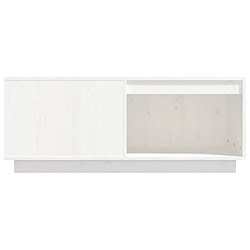 ComfortXL Table Basse Blanc 100x101x40,5 Cm Bois Massif De Pin pas cher