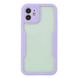 Coque en TPU + acrylique violet pour votre iPhone 12 6.1 pouces