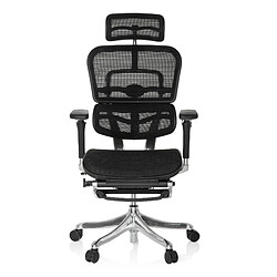 Fauteuil de direction ERGOHUMAN PLUS LEGPRO avec support jambes tissu maille noir hjh OFFICE