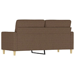 Acheter vidaXL Canapé à 2 places Marron 140 cm Tissu