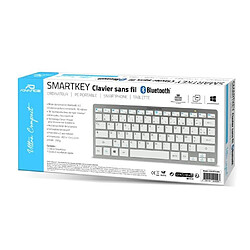 Acheter Advance Clavier sans fil Clavier Bluetooth BLANC ultra-mince pour iOS,Windows,Android Smartphone PC Tablette AZERTY SMARTKEYS