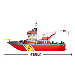 Universal Blocs de construction jouets compatibles ville incendie série camion de pompiers bateau garçon jouets pour la tête des enfants composant des blocs jouets 429 pièces