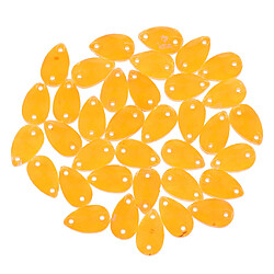 36 Pièces Coudre Des Perles De Verre Strass Cristal à Dos Plat Orange Jaune