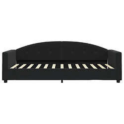 Avis Maison Chic Lit de jour, Lit de repos pour Salon Chambre,Canapé-lit,Lit d'invité noir 90x200 cm velours -MN41240