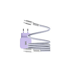 We Bundle chargeur 1 port USB-C 20W + câble USB-C/USB-C violet