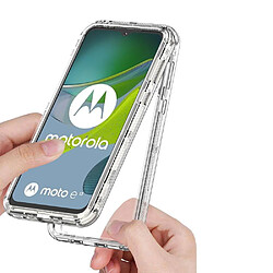 Acheter Htdmobiles Coque pour Motorola Moto E13 - housse etui silicone gel fine 360 integrale (avant et arriere) + film ecran - TRANSPARENT