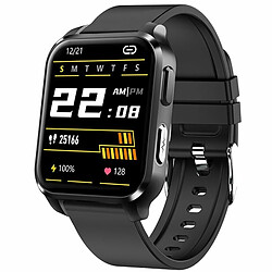 E90 Montre Intelligente Pression Artérielle Oxygène Sanguin Surveillance Du Sommeil Sport Étanche Smartwatch Noir Silicone