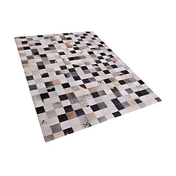 Beliani Tapis marron et beige en peau de vache 160 x 230 cm RIZE