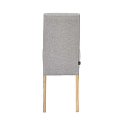 Acheter Mes Lot de 2 chaises 46x58x98 cm en tissu gris clair et naturel