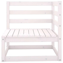 Avis Maison Chic Salon de jardin 2 pcs avec coussins - Table et chaises d'extérieur - Mobilier/Meubles de jardin Moderne Blanc Bois de pin massif -MN24550