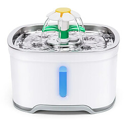 Universal Fontaine automatique pour chats 2.4L avec LED USB électrique pour chiens et chats bol d'élevage automatique pour animaux domestiques distributeur de fontaine de boisson pour animaux domestiques | Fournitures d'alimentation et d'arrosage pour chats