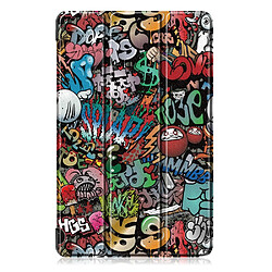 Etui en PU motif imprimé tri-pliure avec support modèle de dessin animé pour votre Samsung Galaxy Tab A 10.1 (2019) T515/T510