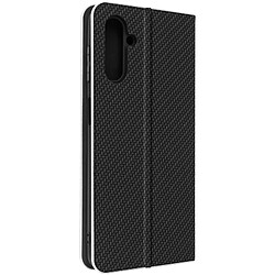 Avizar Étui pour Samsung Galaxy A13 5G et A04s Clapet Porte-carte Design Carbone Noir