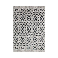 Thedecofactory FERRY - Tapis esprit scandinave à motifs losanges gris beige 120x170 