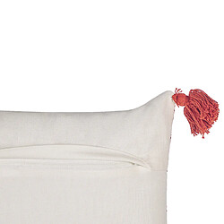 Acheter Beliani Coussin ANTHEMIS Coton 30 x 50 cm Oriental Rouge