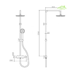 Avis Karag Colonne de douche thermostatique MAFANA avec douchette en inoxydable 105 cm