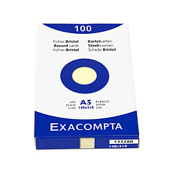 EXACOMPTA Fiches bristol, A5, uni, jaune ()