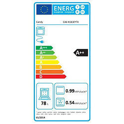 Acheter Four encastrable Pyrolyse Candy CA6 NP5B3EYTX - Wifi - Chaleur pulsée - Porte froide - 78l - Classe A++